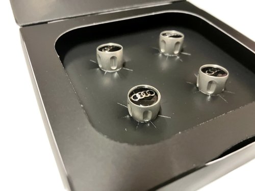 80A071215 Wheel valve caps AUDI rings set