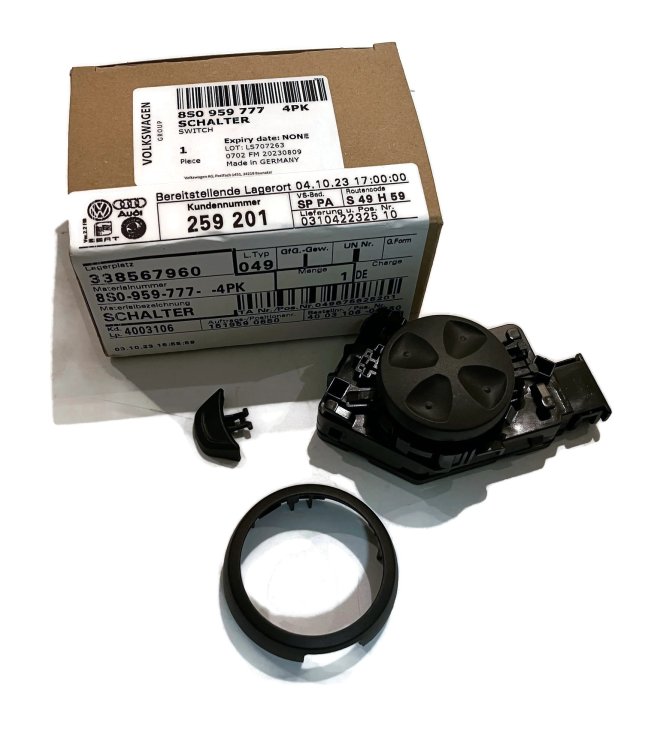 8S0959777 4PK Przełącznik ustawiania fotela lewego Audi TT 2015-