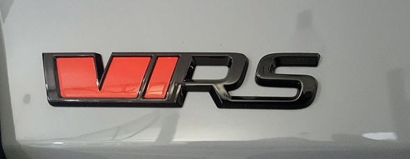 Inscritpion red black RS emblem badge SKODA OCTAVIA IV 2020-