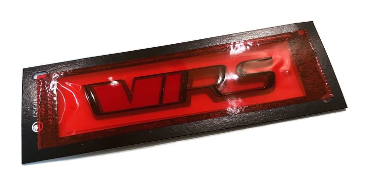 5E3853687AAXPC Inscritpion red black RS emblem badge SKODA OCTAVIA IV 2020-