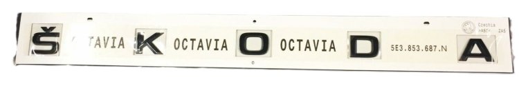 5E3853687N Napis naklejka SKODA czarny Skoda Octavia IV 2020-