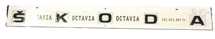 5E3853687N Rear emblem inscription SKODA black Skoda Octavia IV 2020-