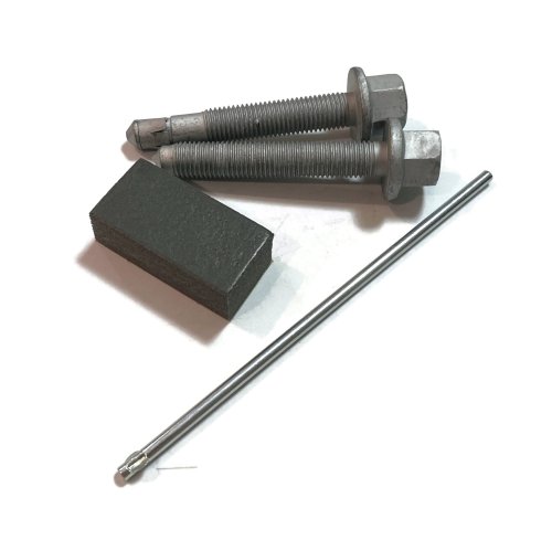 2K0801949 247265595 WHT002108 WHT002101 zestaw śrub mocowania blachy koła zapasowego VW CADDY