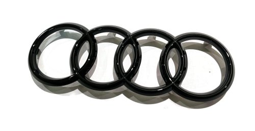 Czarny znaczek przedni pierścienie AUDI emblemat logo w grill AUDI A3 GY 2020- A4 B9 A5 2016-2025