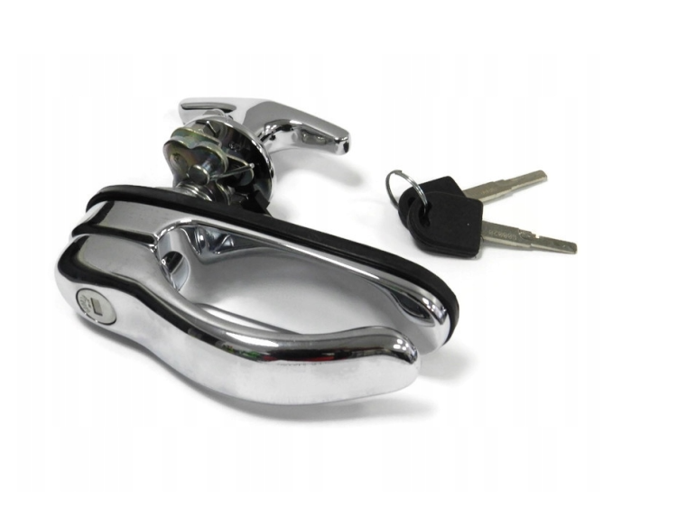 mz313655s2 Klamka zabudowy zewnętrzna chrom do hardtopa z kluczykiem Mitsubishi L200