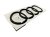 Rear Tailgate badge sticker AUDI rings black AUDI A5 2017-2025