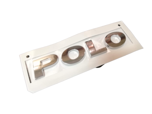 6R0853687A  739 Chrome POLO inscription badge rear emblem VW Polo