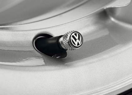 000071215A VW Wheel tire anodised aluminium valve stems caps 4 pcs