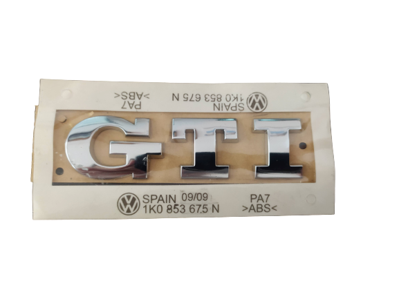 1K0853675N 739 napis GTI na tylną klapę