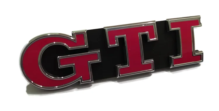 5G0853679PWYR Front Grille Badge Red GTI Emblem VW Golf VII Mk7