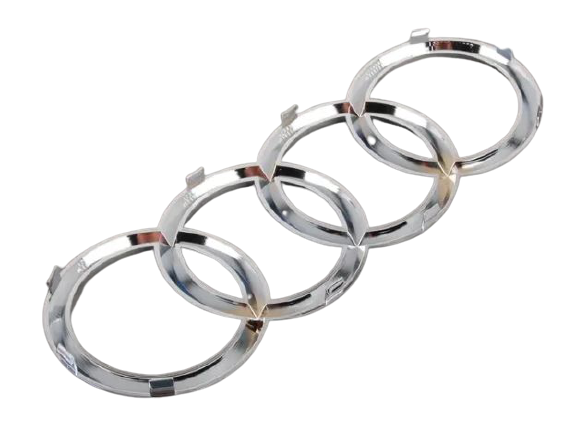 Front grille ring emblem chrome badge Audi A4 A6 A7 A8 Q3 Q5 Q7