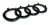 4M0 853 605 T94 Black Audi badge emblem rings in the grill  Audi Q7 2016-