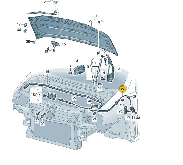 Lid lock cable
