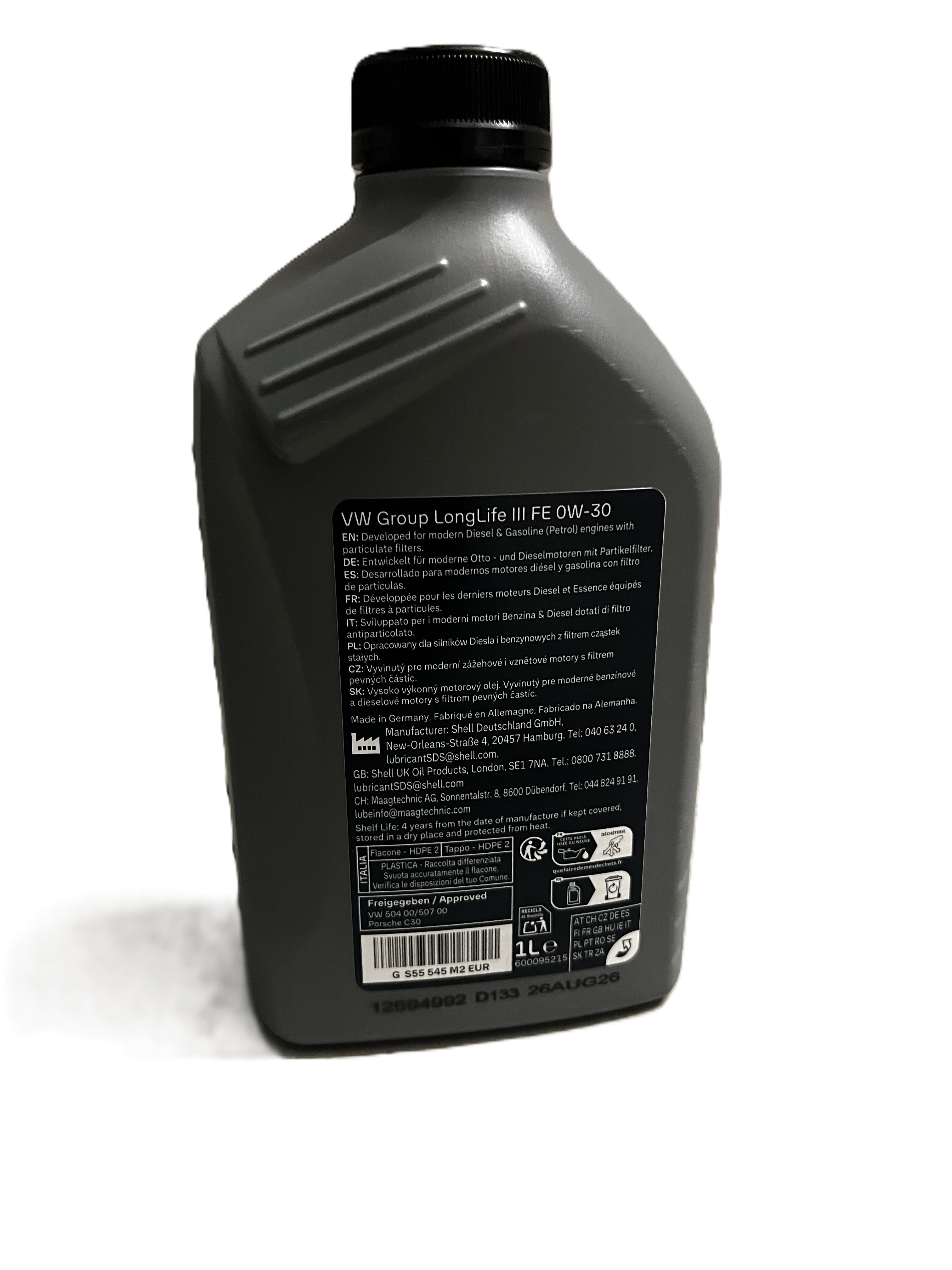 Engine oil Long Life III FE 0W30 1 l VW AUDI SEAT SKODA