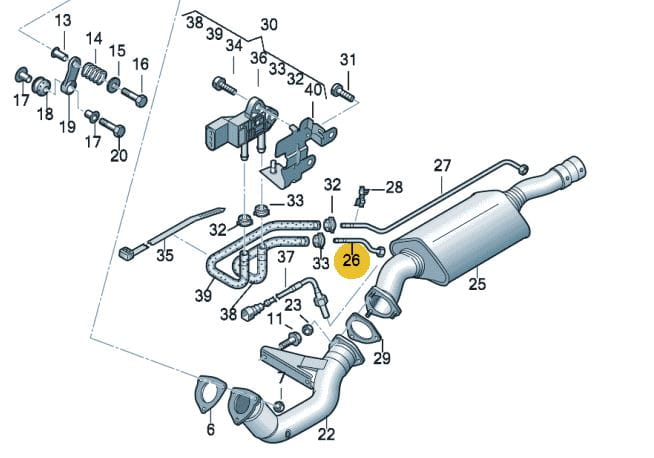 Connecting pipe DPF Audi A6 C6 2005-2011 | 4F0131583 | VAG247.com VW ...